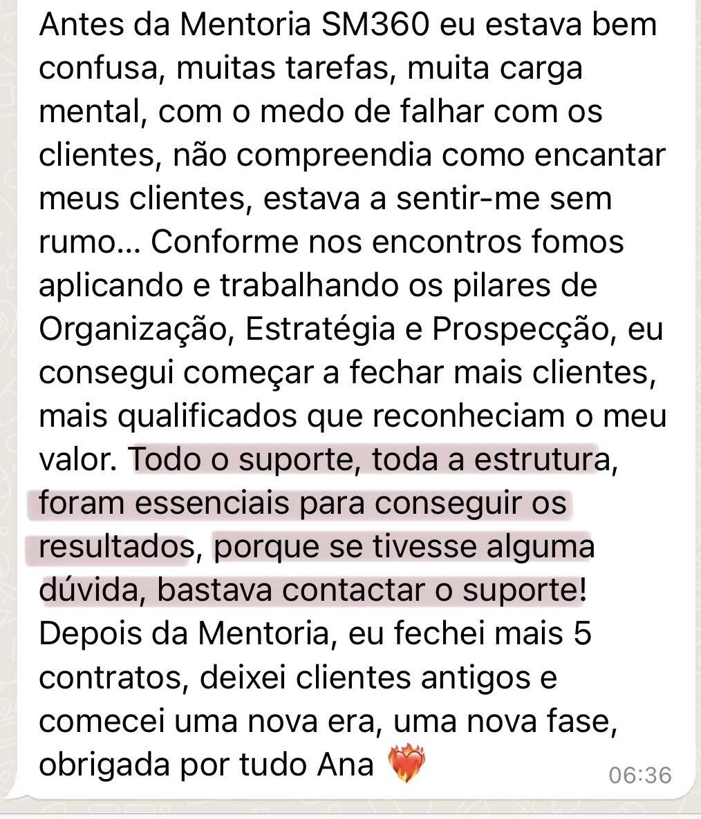 Depoimento mentorada
